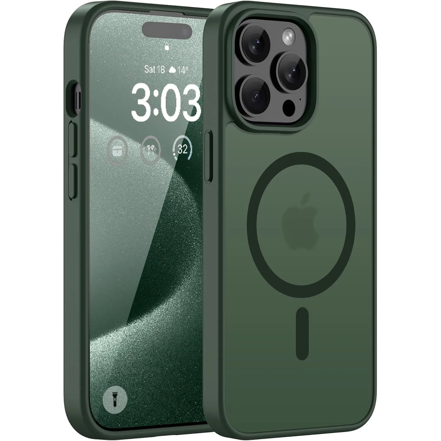 ORDA Magnetisch Hülle für iPhone 15 Pro 6,1 Zoll Kompatibel mit MagSafe,für iPhone 15 Pro Case Durchscheinende Matt Han…