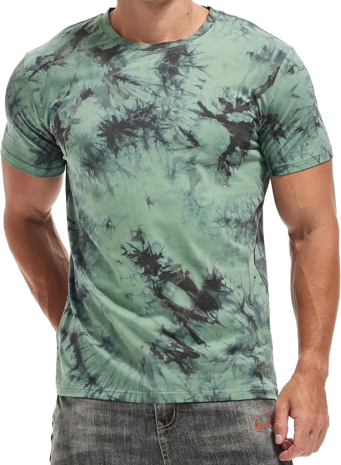 RONOMO Men's T-Shirt, 95% Cotton, 5% Spandex, Microelastic, Skin-friendly