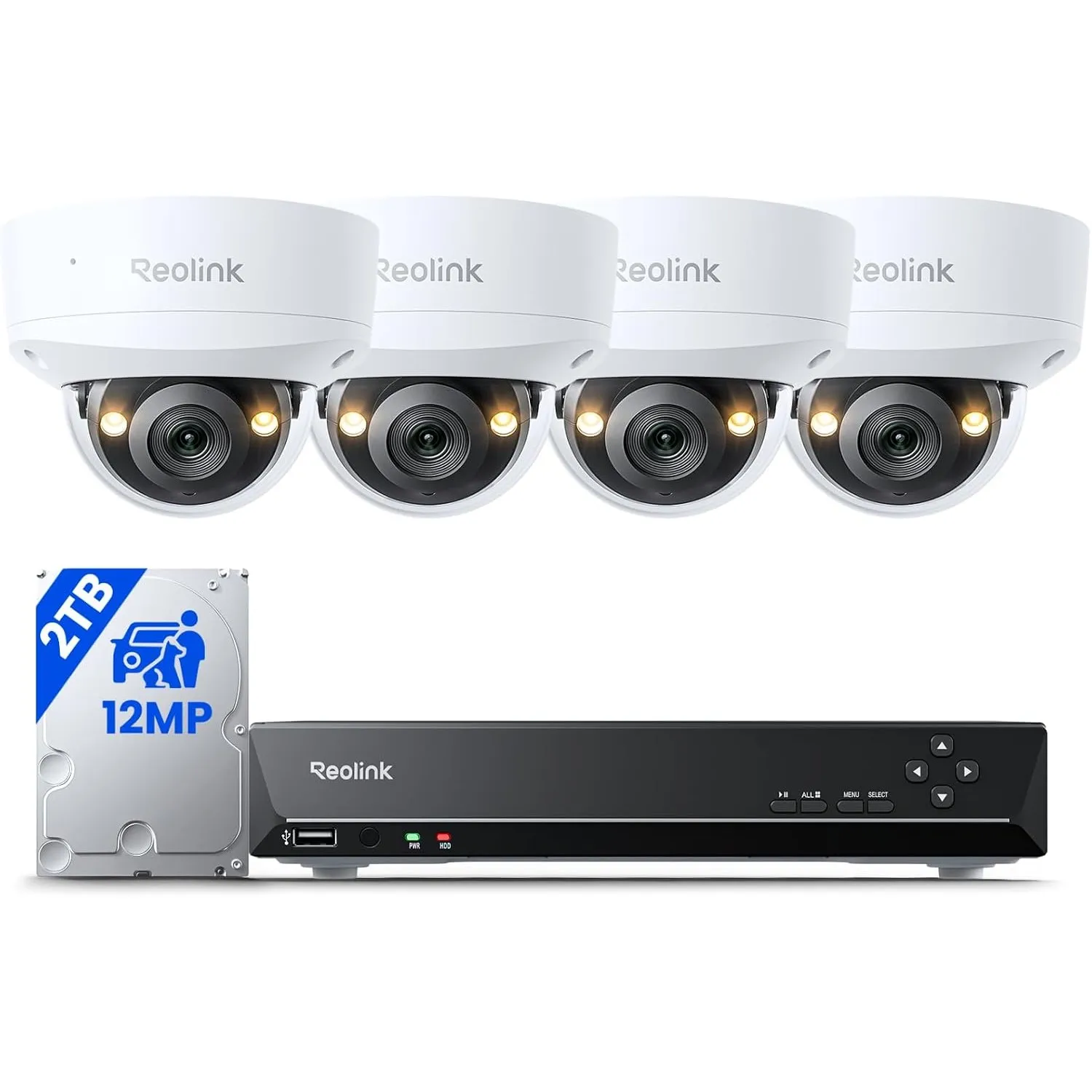 Reolink 12MP PoE Überwachungskamera Set, IK10 vandalensichere Aussenkameras