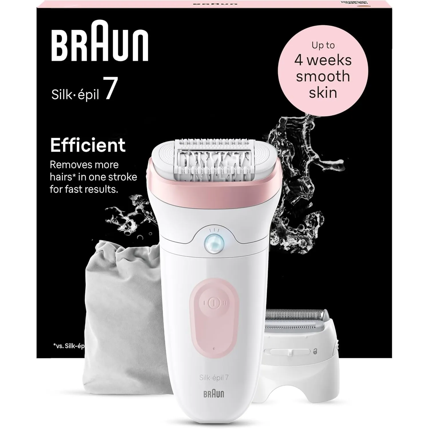 Braun Silk-épil 7 Epilierer Damen, Haarentferner für Langanhaltende Haarentfernung, Ladyshaver, Wasserdicht — Inkl. Ras…