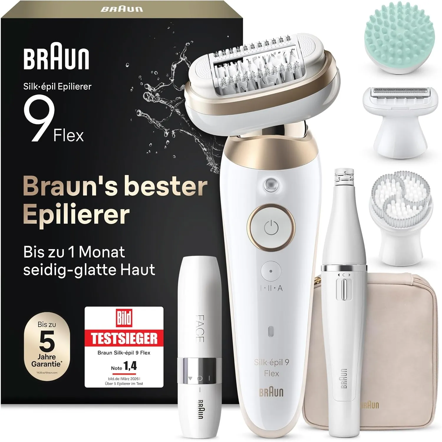 Braun Silk-épil 9 Flex SkinSpa Epilierer Damen, All-in-One Set, Haarentferner für Langanhaltende Haarentfernung, Ladysh…