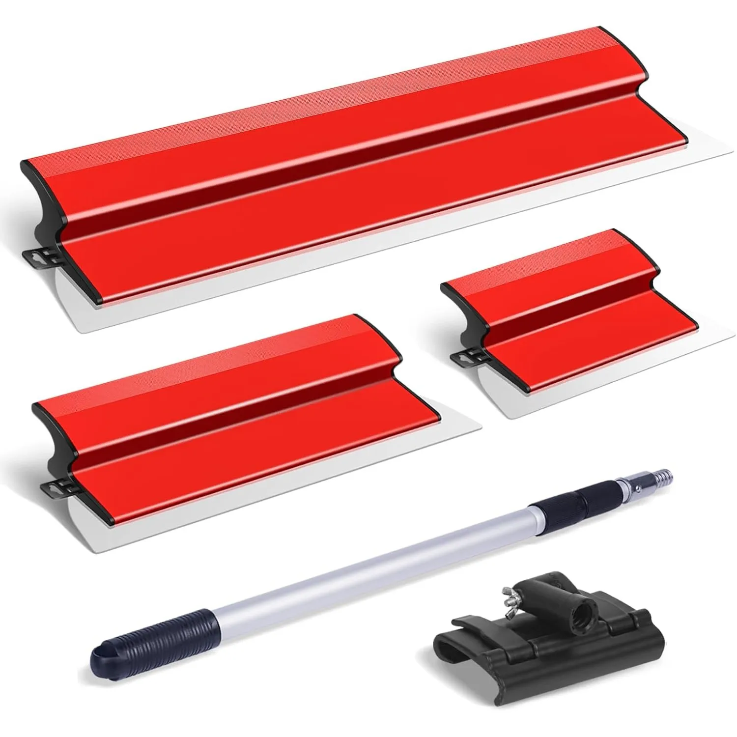 DEKEones Flächenspachtel Set, Edelstahl 10",16" & 24" Skimming Blades mit 28"-62" Verlängerungsgriff Pole, professionel…