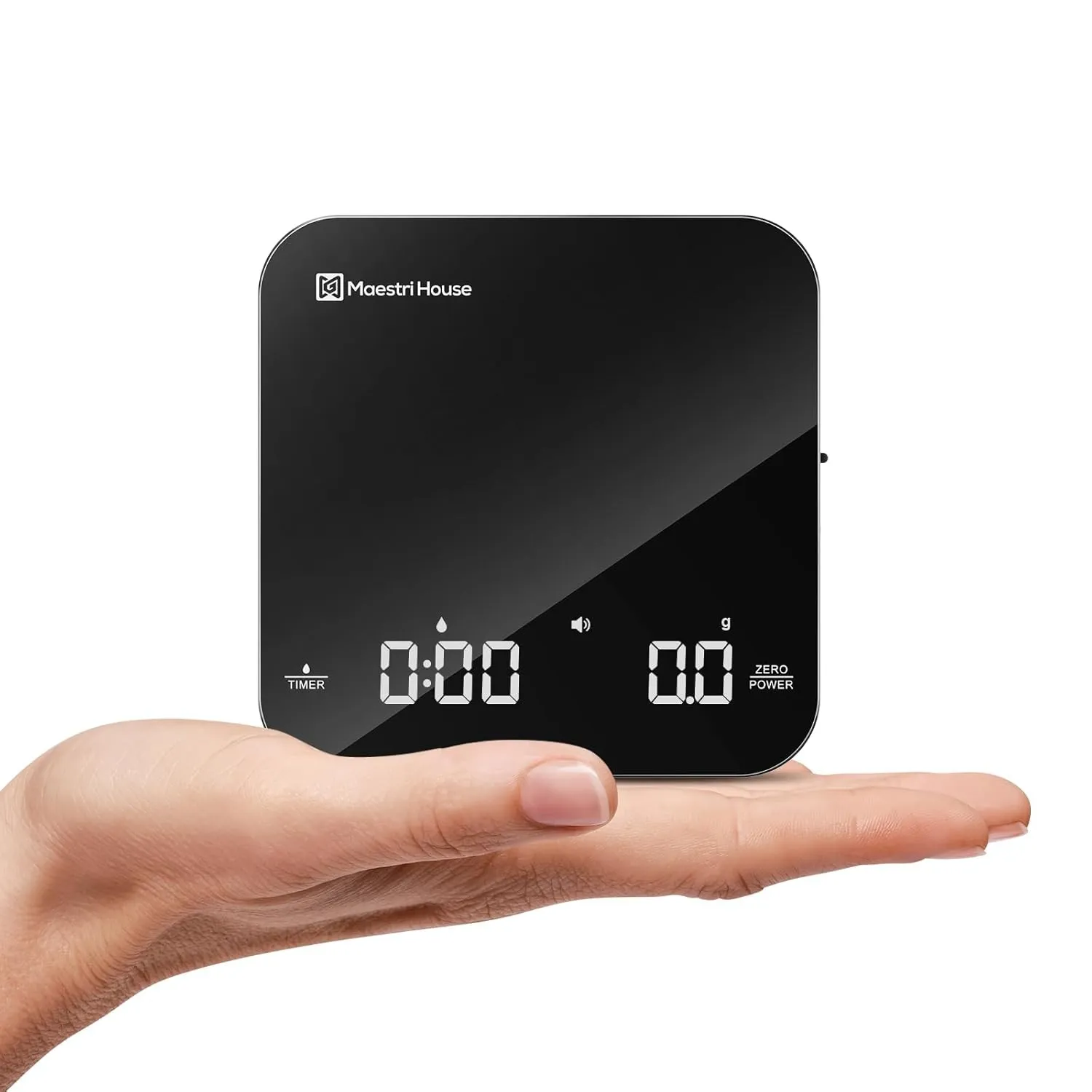 Maestri House S2 Mini-Kaffeewaage mit Timer Wiederaufladbare Espresso Waage