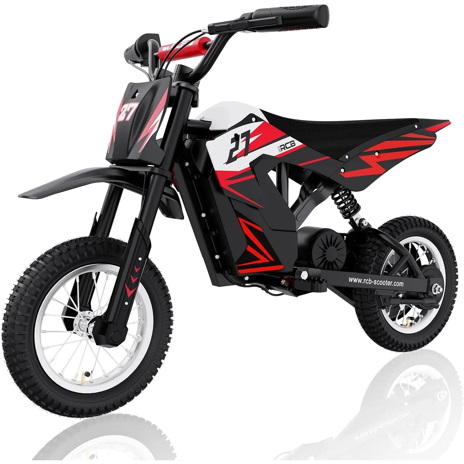 RCB R9X Elektro Motorrad Kinder, 12 Zoll Luftreifen, Elektromotorrad mit Leistungsstarker Motor,5,2Ah Akku,3 Geschwindi…