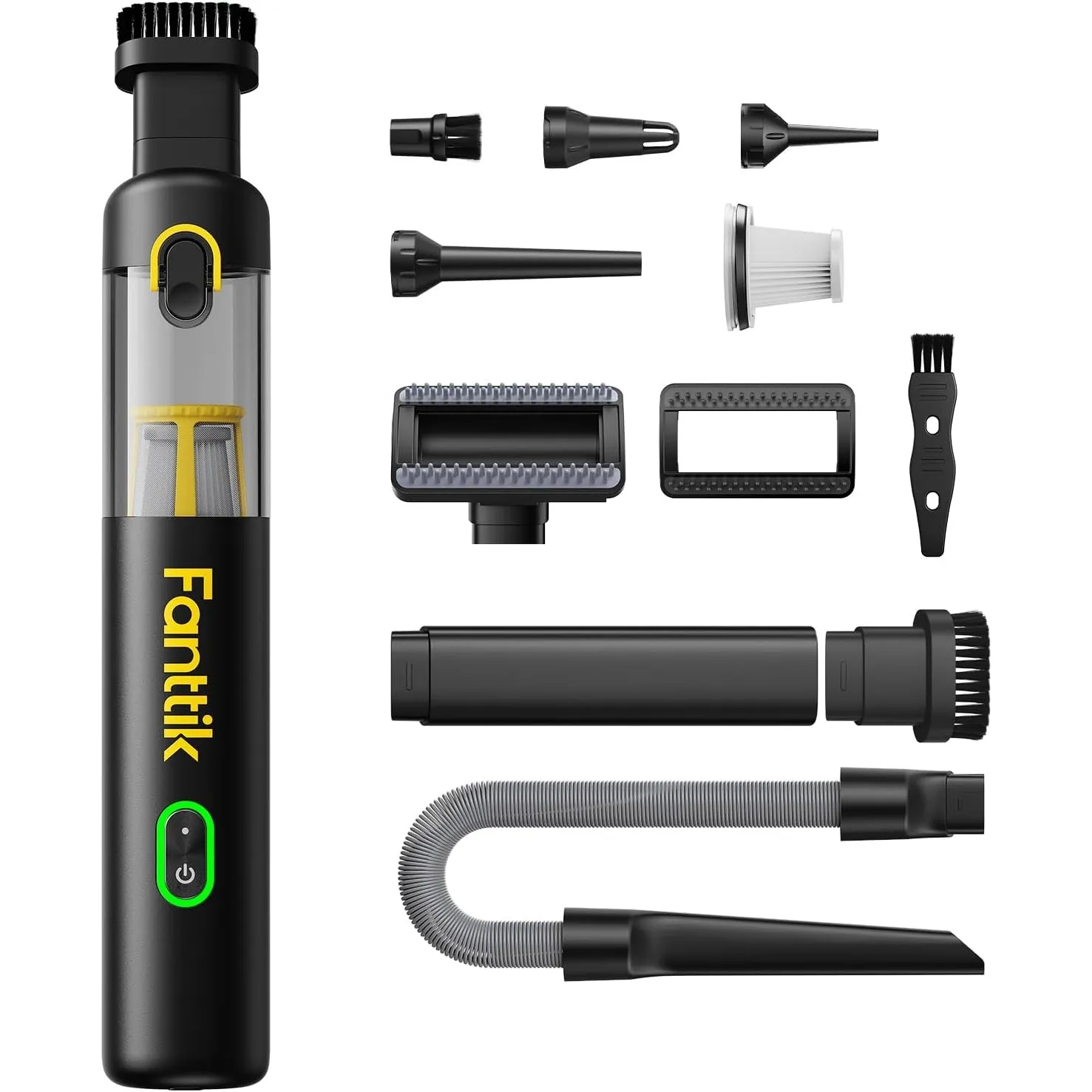 Fanttik Slim V8 APEX Kabelloser Akku Autostaubsauger, 4-in-1 Mini (Schwarz)