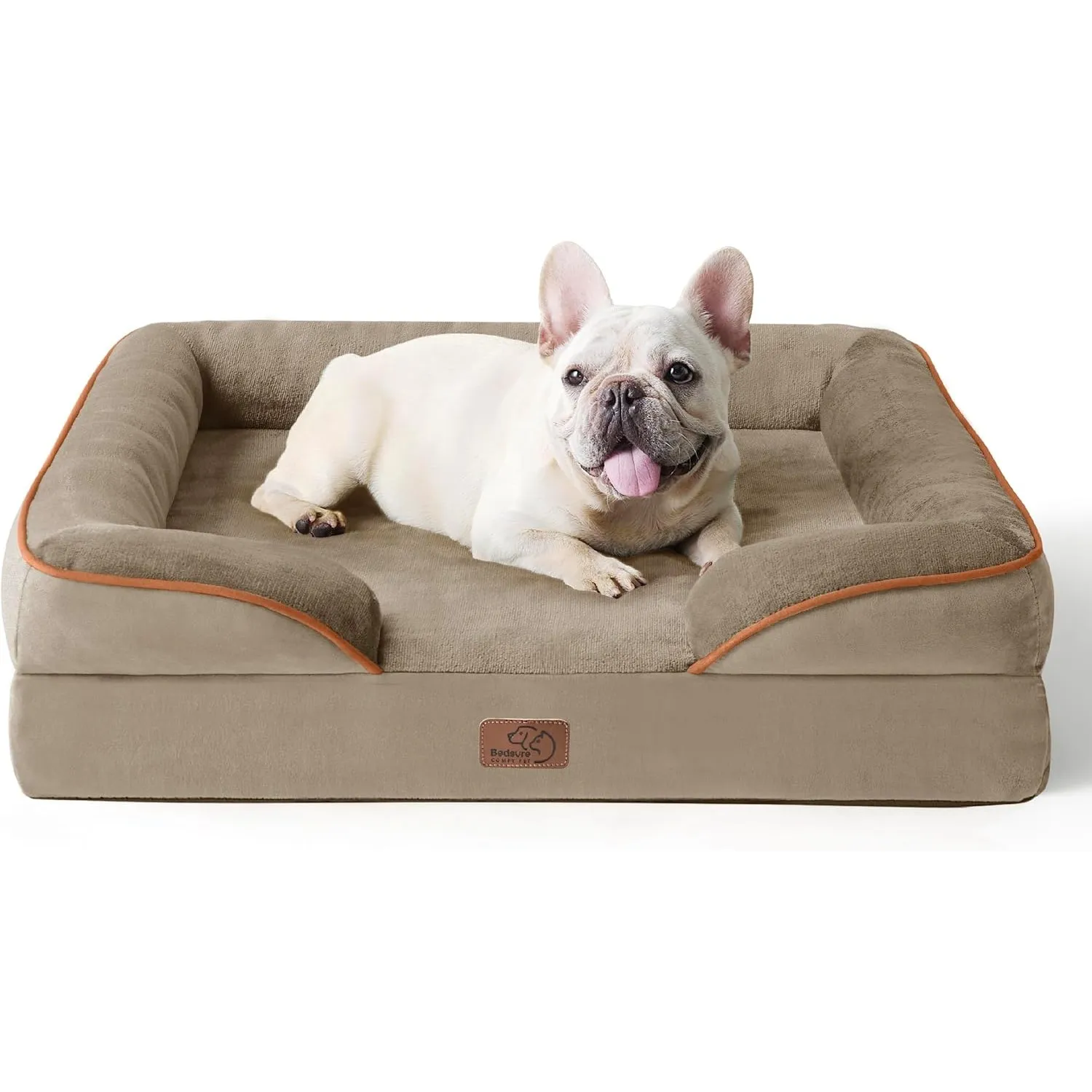 BEDSURE orthopädisches Hundebett Ergonomisches Hundesofa - 71x58 cm Hundecouch mit eierförmiger Kistenschaum für kleine…