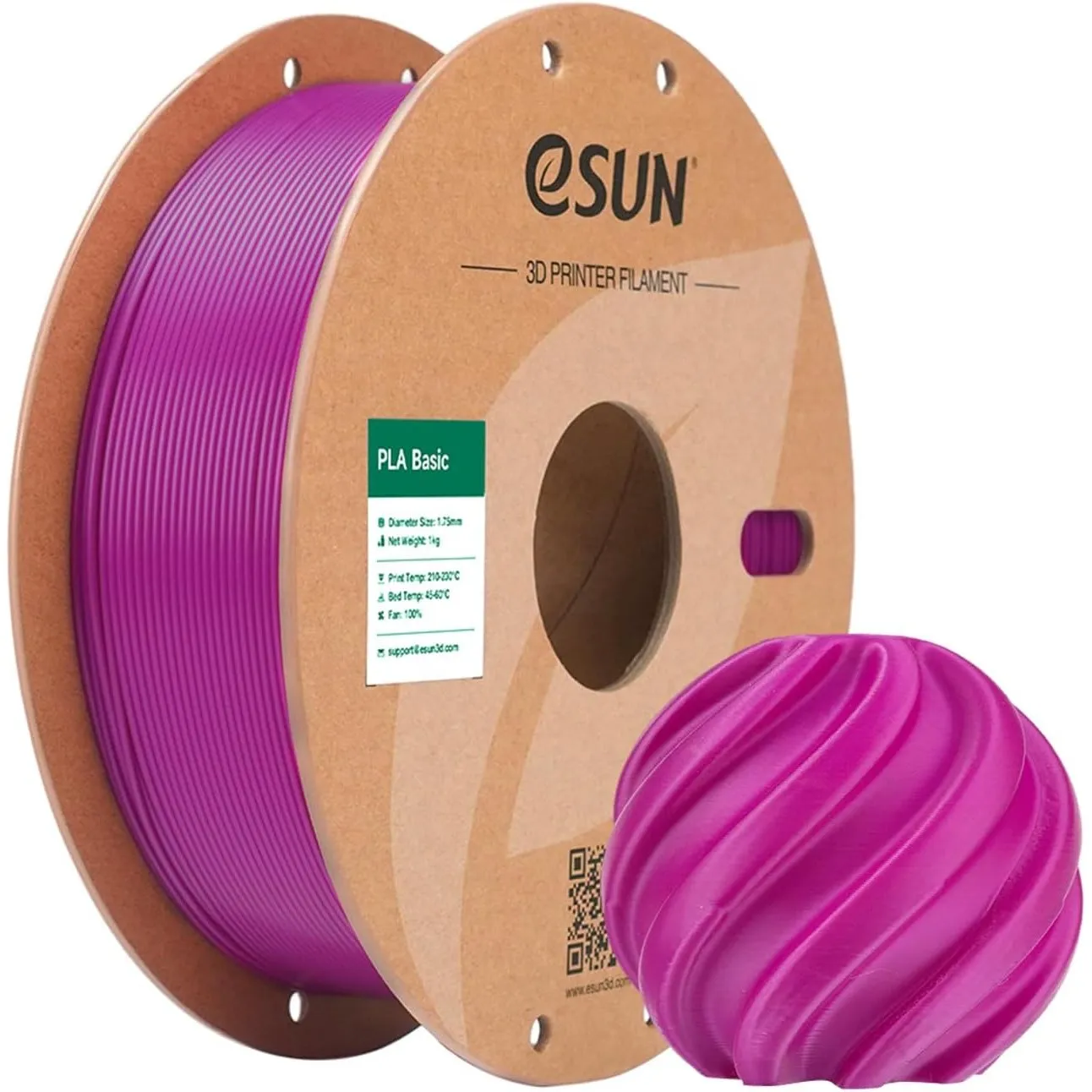 eSUN PLA Basic Filament 1.75mm, Lila, 1KG