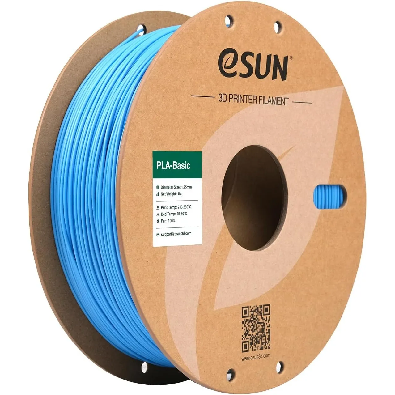 eSUN PLA Basic Filament 1.75mm, Hellblau, 1KG