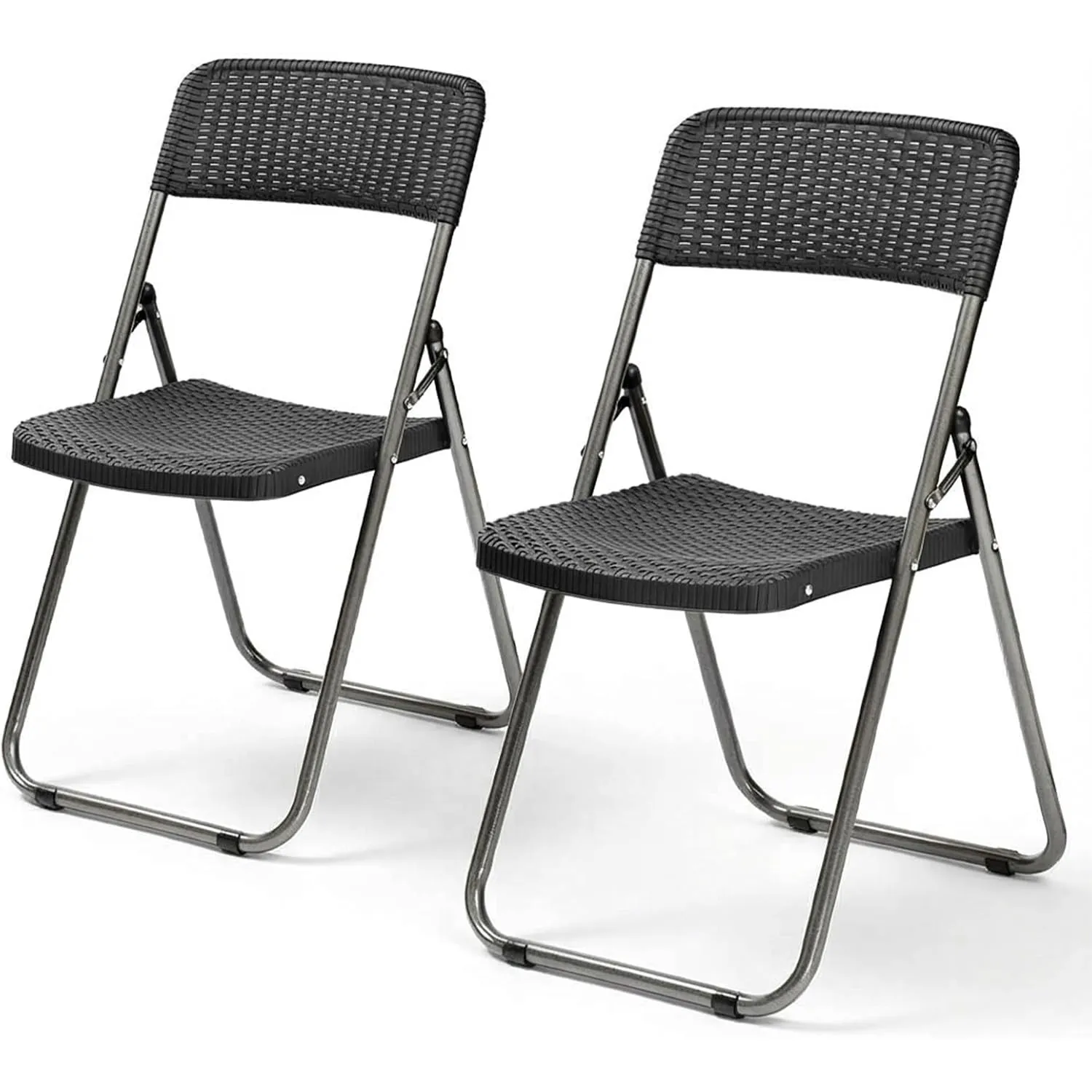 Sekey 2er-Set Klappstuhl in Rattanoptik, Bis 200KG