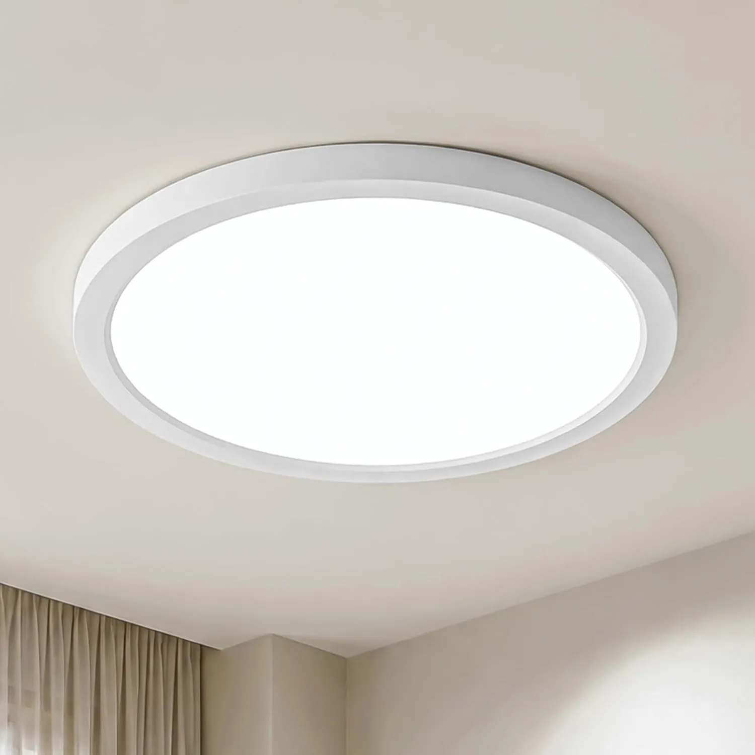 LQWELL LED Deckenleuchte Ultra Dünn Weiß 22cm 18W 1980lm 6000K