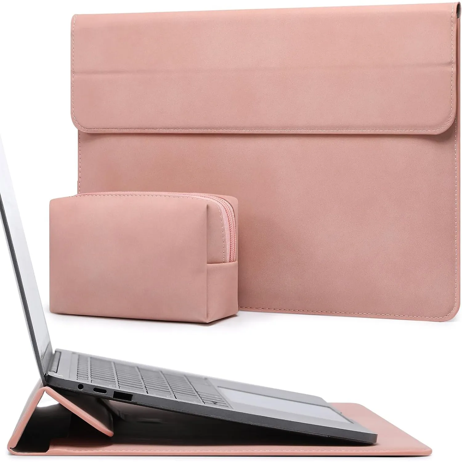 HYZUO 13 Zoll Laptoptasche mit Ständer für MacBook Air, Rosa | für MacBook Air 13 M5-M1, 2026 13" MacBook Neo, 2026-201…