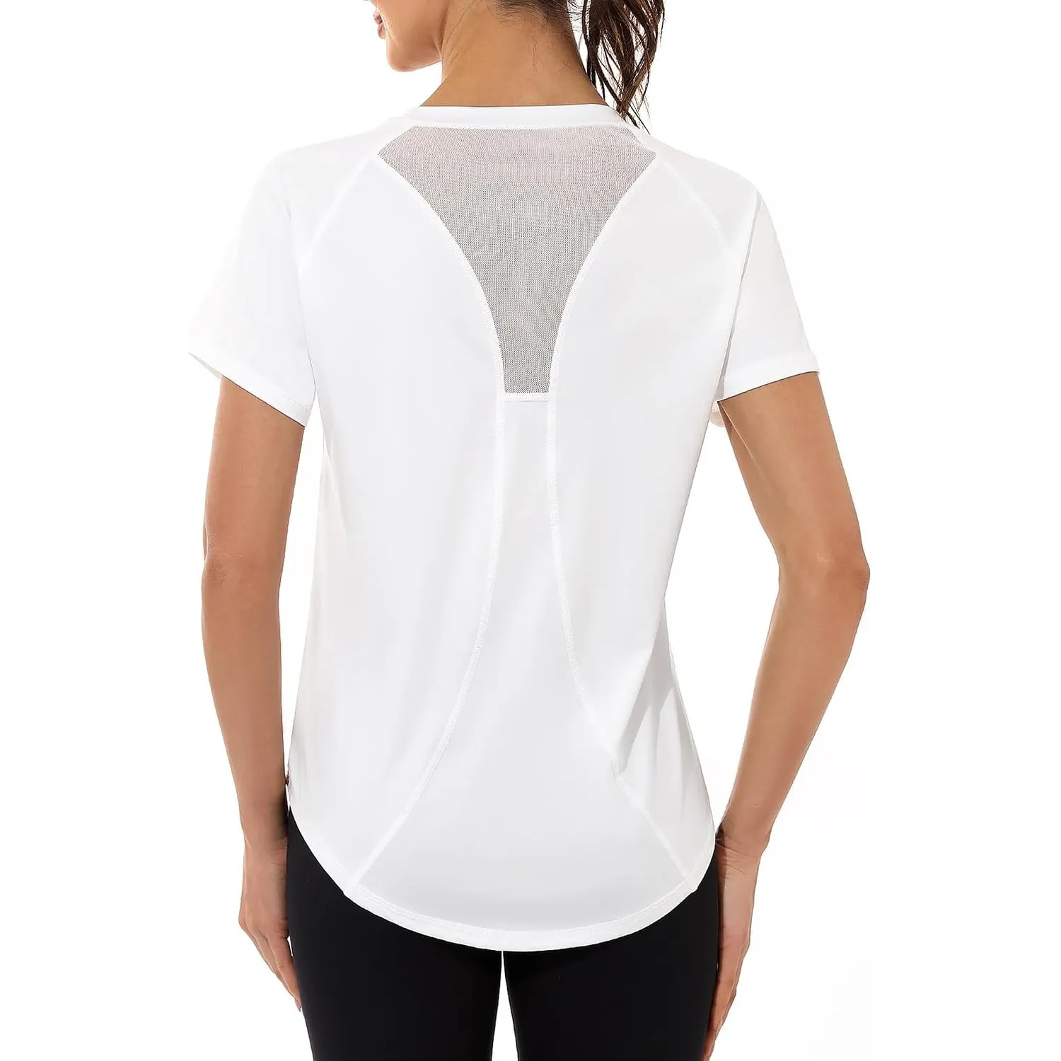 Gyabnw UV Schutz Funktionsshirt Sportshirt Damen Atmungsaktiv Kurzarm Yoga | Laufshirt Oberteil,Sport T-Shirt,Locker,Le…