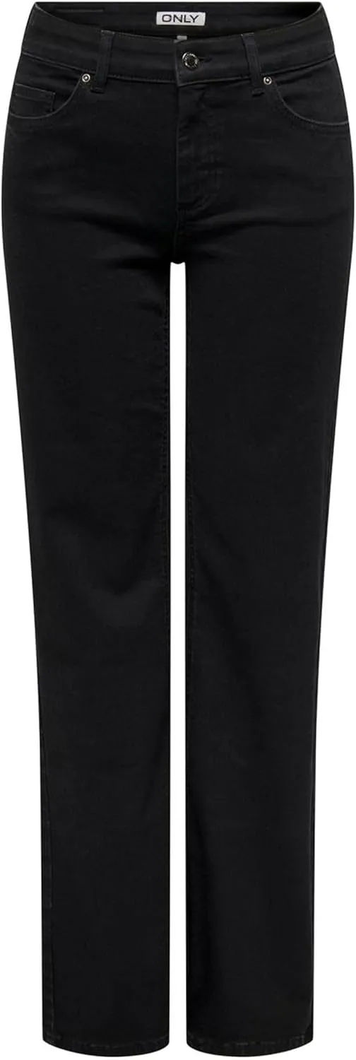 ONLY Female Straight-Fit Jeans ONLBLUSH Mittlere Taille Gerade geschnitten Jeans