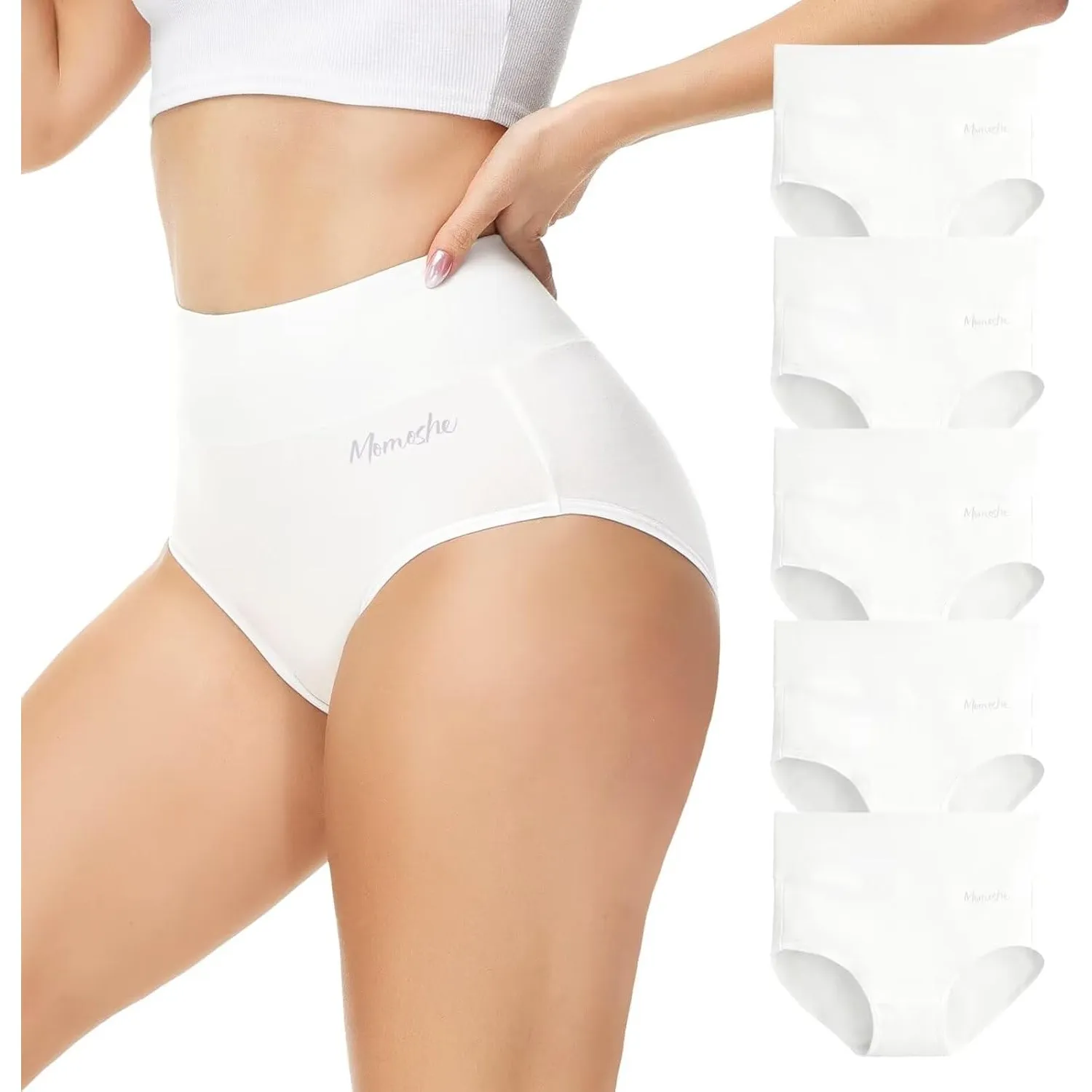 Unterhosen Damen 5er Pack Baumwolle High Waist Unterwäsche Frauen