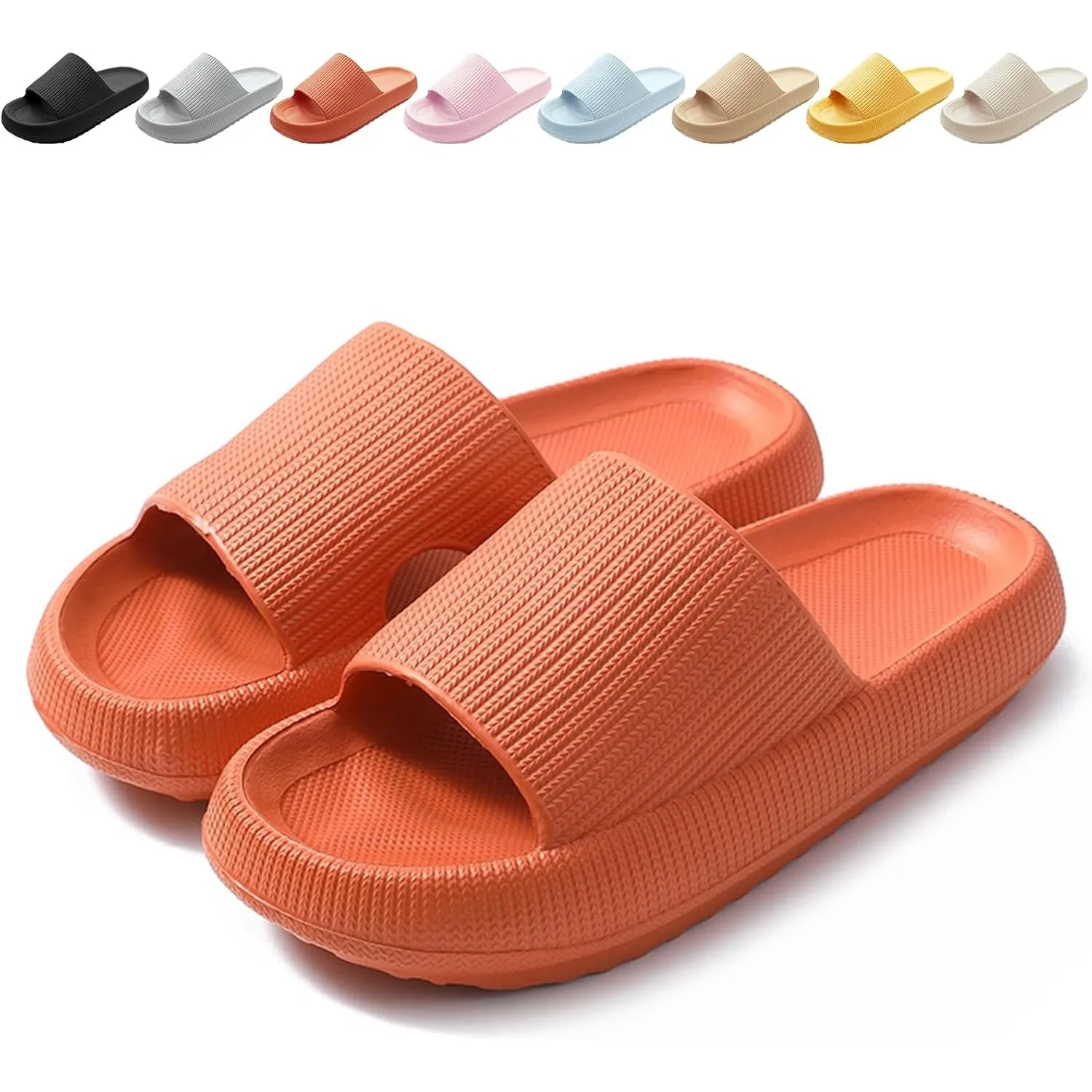 Calish Badeschuhe Herren Damen Cozislides Original Slippers Cloudyzz Schlappen Wolke rutschfeste Badelatschen Hausschuh…
