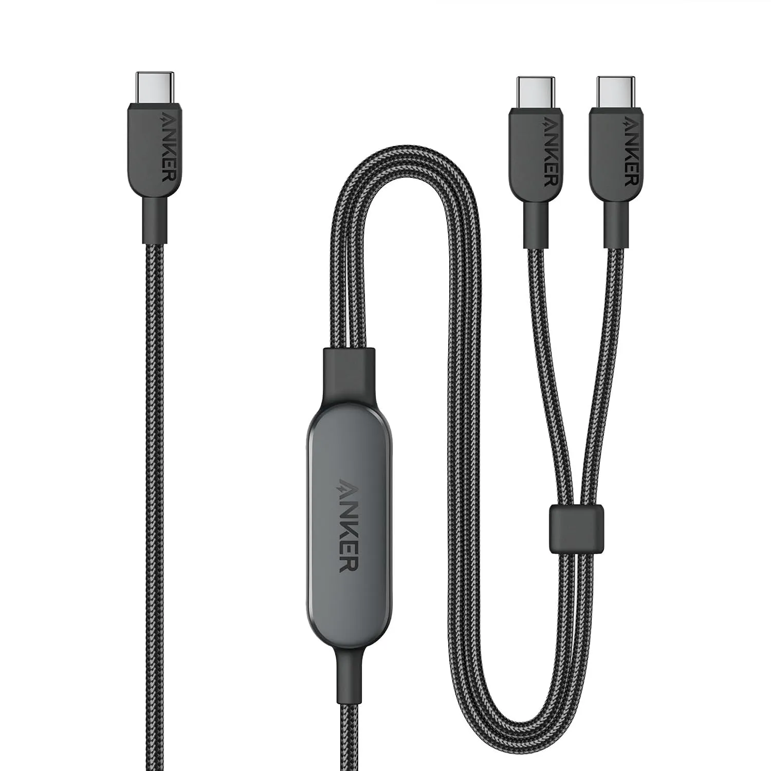 Anker 140W 2-in-1 USB-C Kabel robustes Flecht-Design [1,2m]