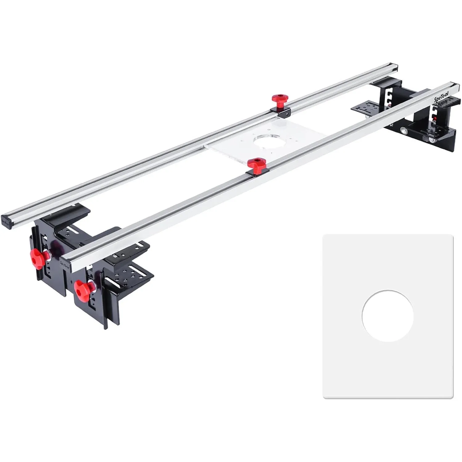 SpeTool Planfräsvorrichtung Planfräsen Vorrichtung Oberfräse Router Sled 3 Achsen Verstellbar Führungsschiene Oberfräse…