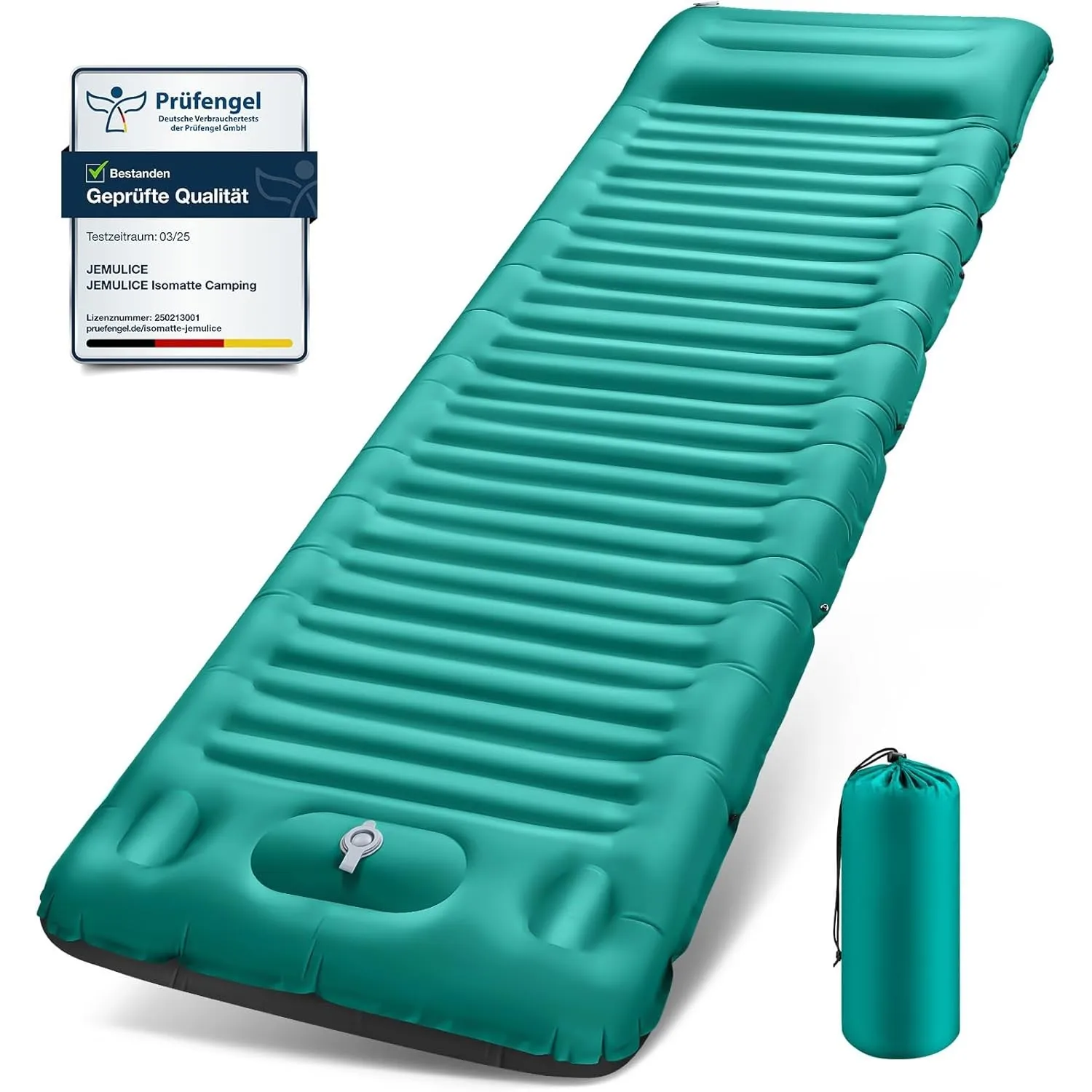 Isomatte Camping, 12CM Ultradicke Camping Luftmatratze mit Fußpumpe | Aufblasbare Matratze Kleines Packmaß, Ultraleicht…