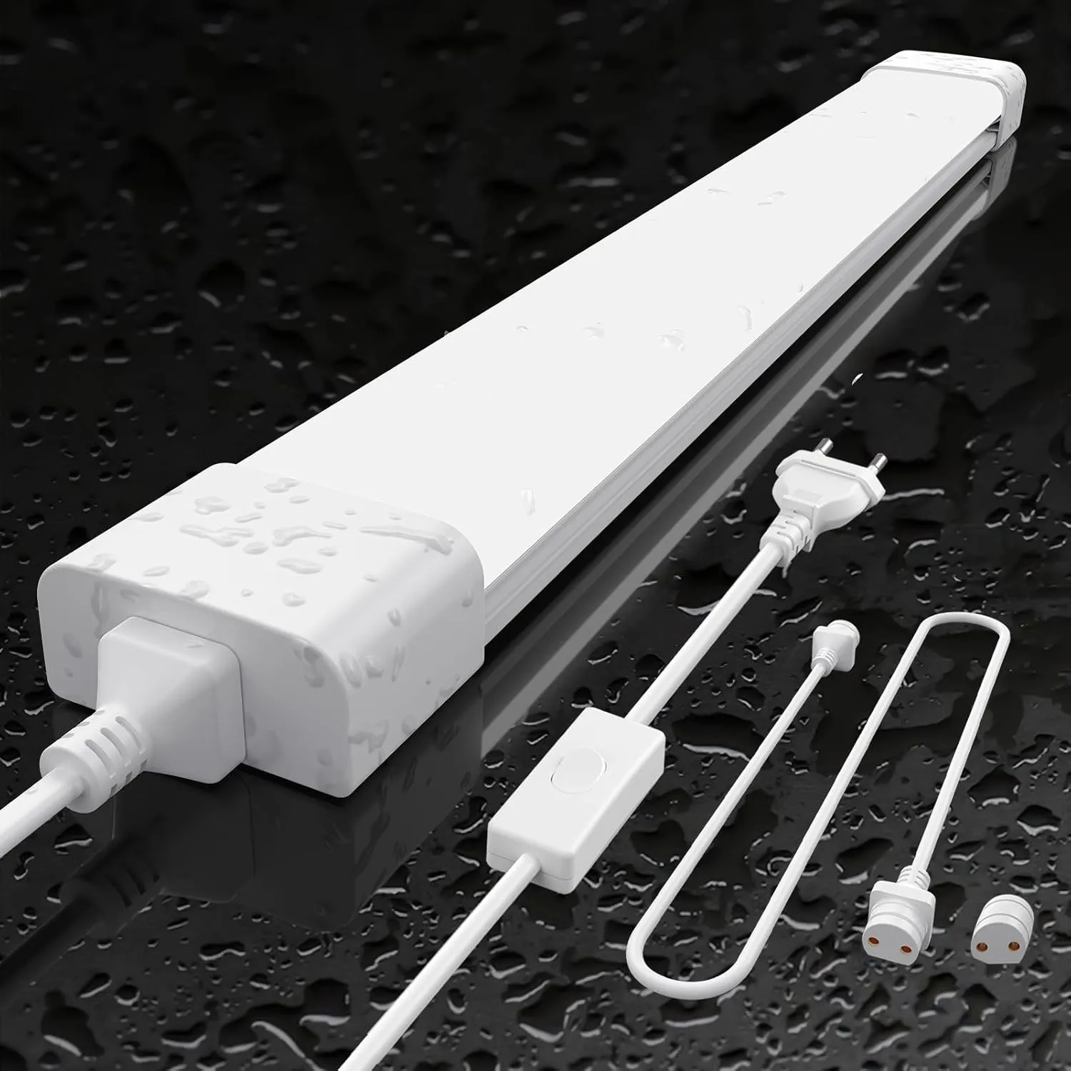 Feuchtraumleuchte LED 120cm, 36W 4000LM LED Neonröhre, Neutralweiß 4000K Feuchtraumlampe, IP65 Wasserfest Wannenleuchte…