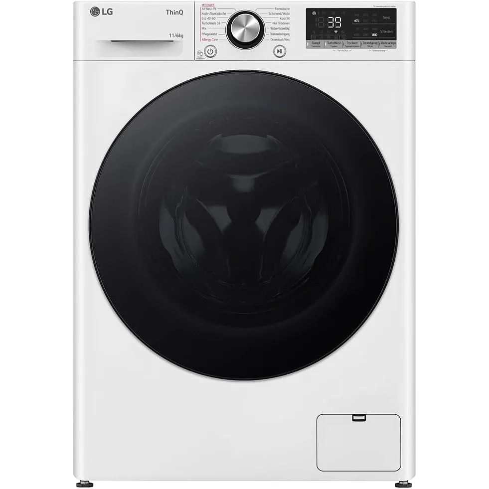 LG W4WR70E6Y, Frontlader-Waschtrockner 11-6 kg, Klasse A/D, 60x62x85 cm, Wi-Fi, AI Direct Drive, Tiefenreinigung mit Da…
