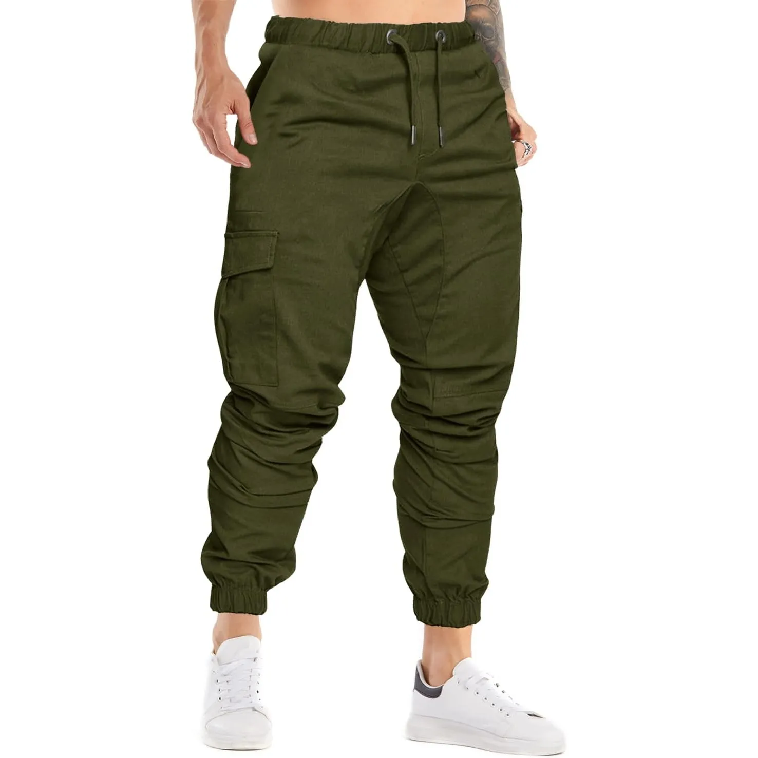 Cindeyar Herren Hosen Slim Fit Casual Jogger Sporthose Freizeithose Cargo Chino Jeans Hose