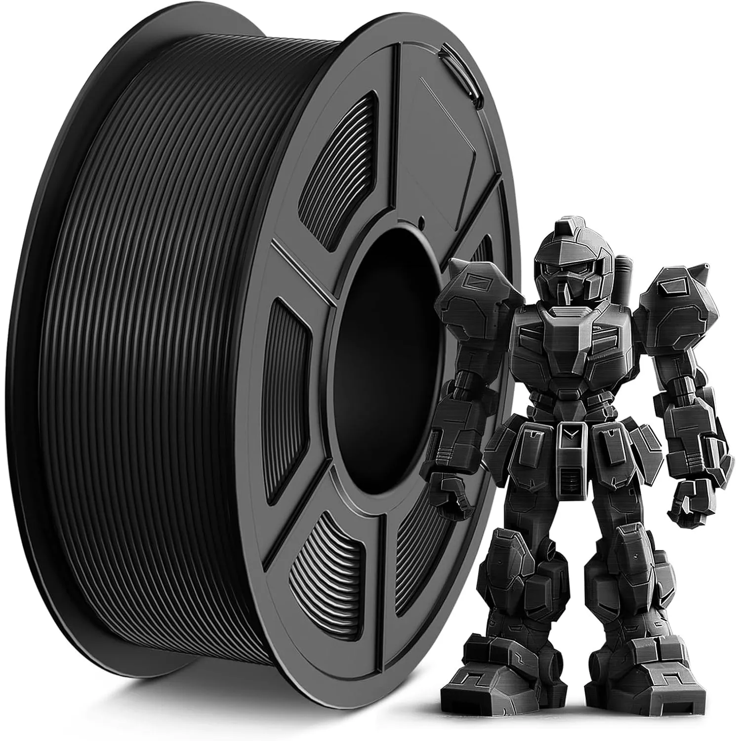 TECBEARS PETG Filament 1.75 mm Schwarz, Stärker Zähigkeit PETG 3D Drucker Filament, 1kg Spule, Maßgenauigkeit +/- 0,02 …