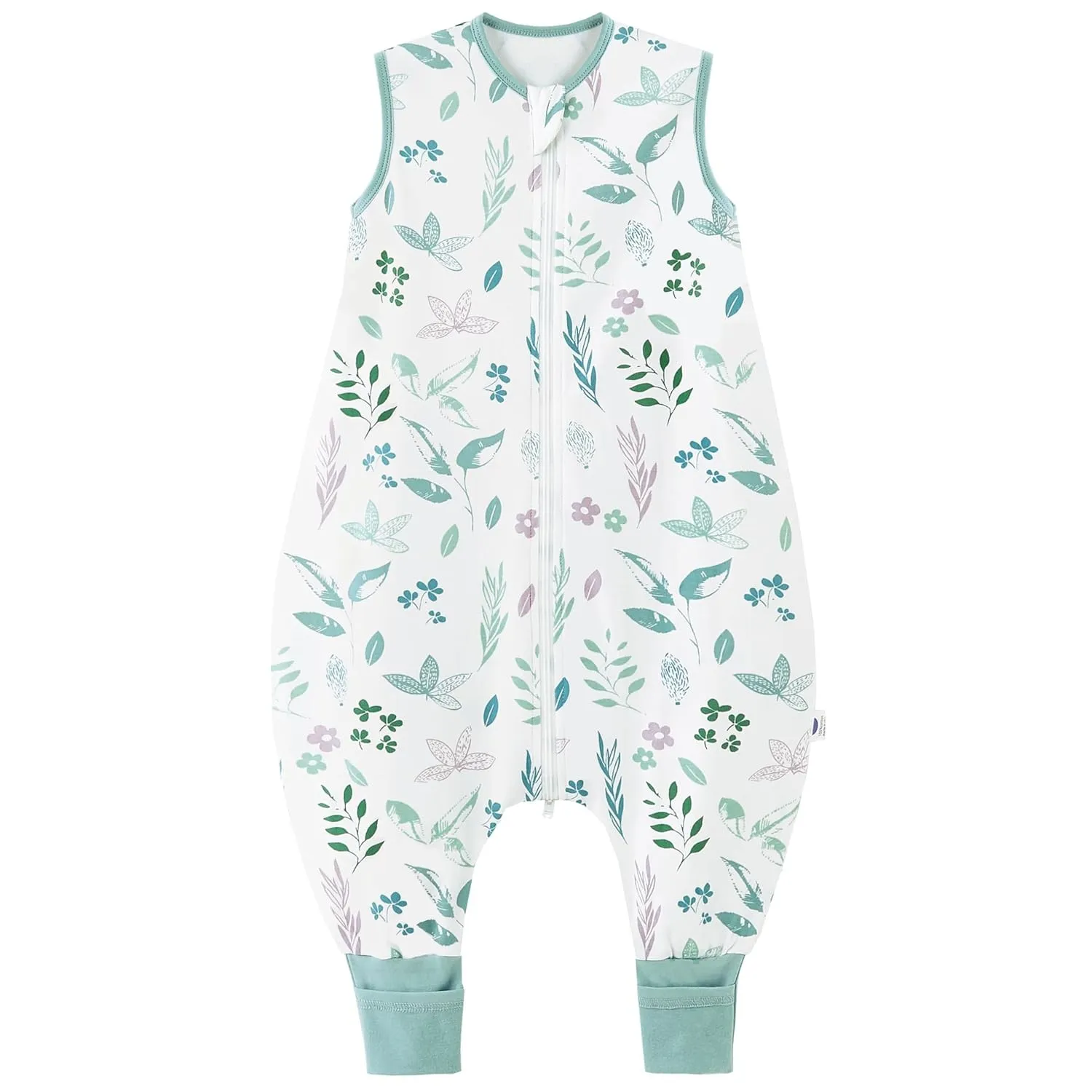 Chilsuessy Baby Sommerschlafsack mit Füßen 0.5 Tog Kleine Kinder Schlafsack mit Beinen Unwattiert 100% Baumwolle Schlaf…