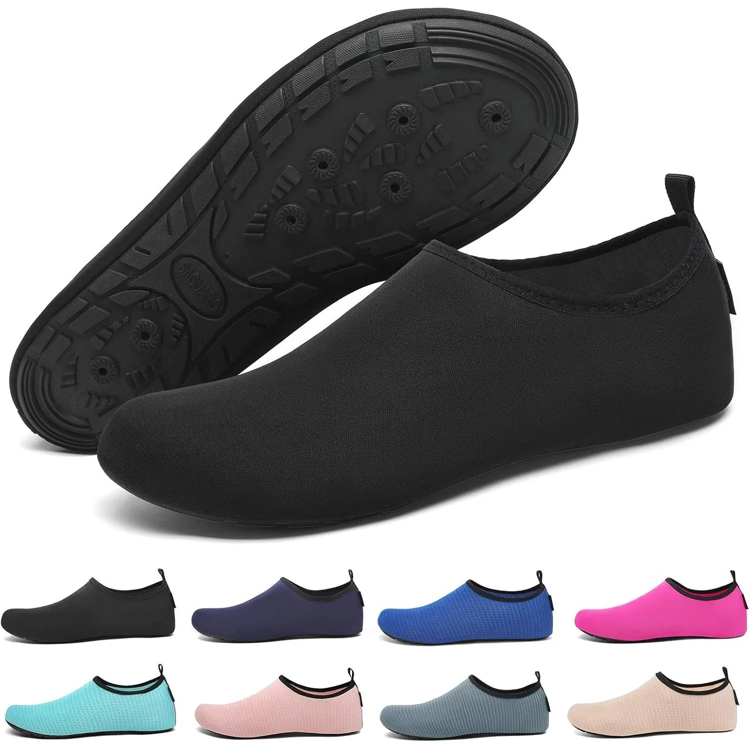 SAGUARO 7 Drainagelöcher Schnell Trocknend rutschfest Badeschuhe für Herren Damen Gr.36-47