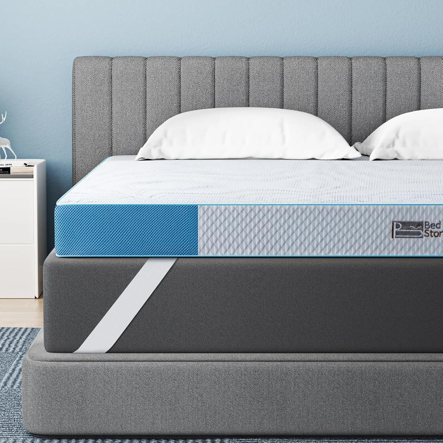 BedStory Gel Topper 180x200cm,10cm Höhe Gelschaum Matratzentopper, H3&H4 Matratzentopper aus Kaltschaumkern,Mattress To…