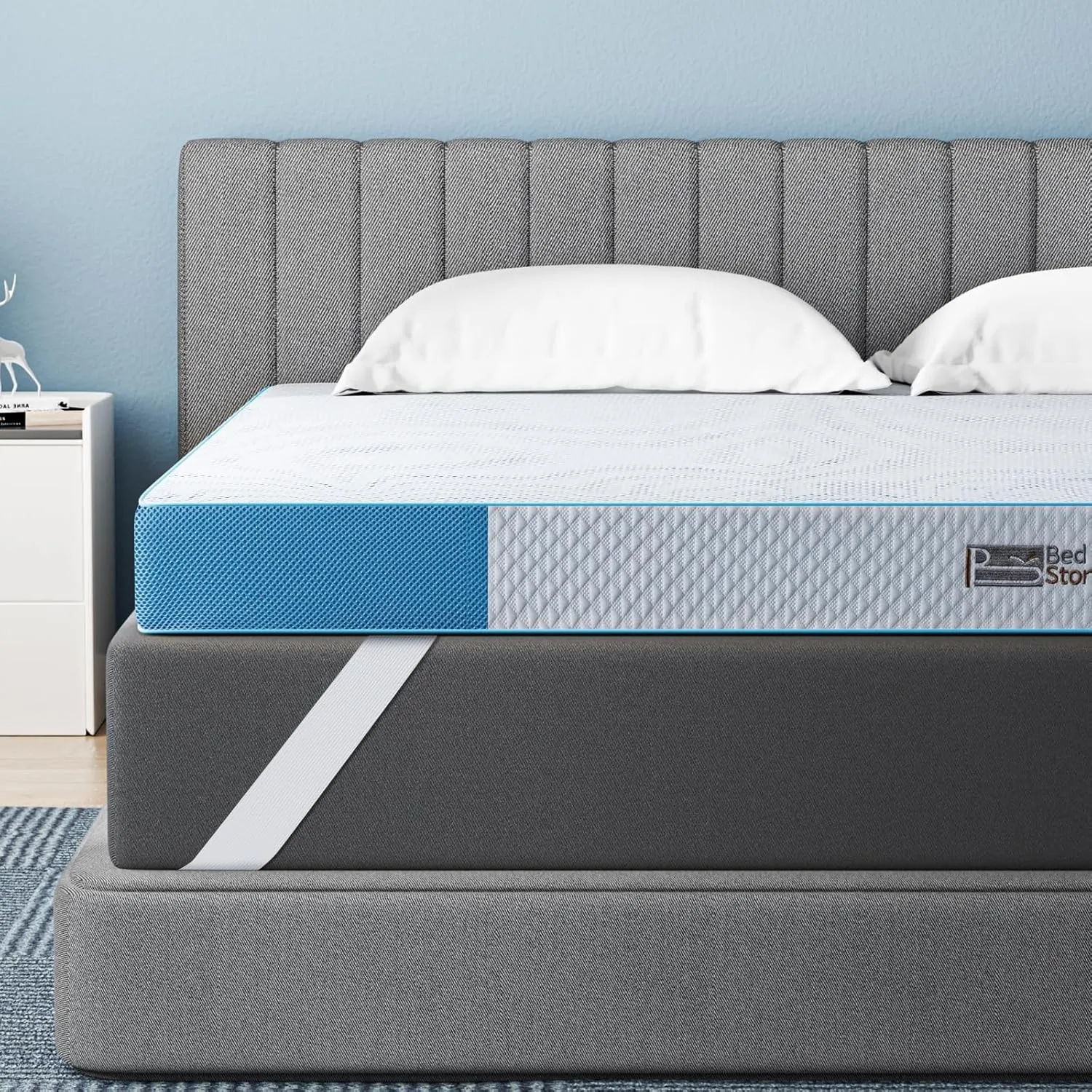 BedStory Gel Topper 140x200cm,10cm Höhe Gelschaum Matratzentopper, H3&H4 Matratzentopper aus Kaltschaumkern,Mattress To…