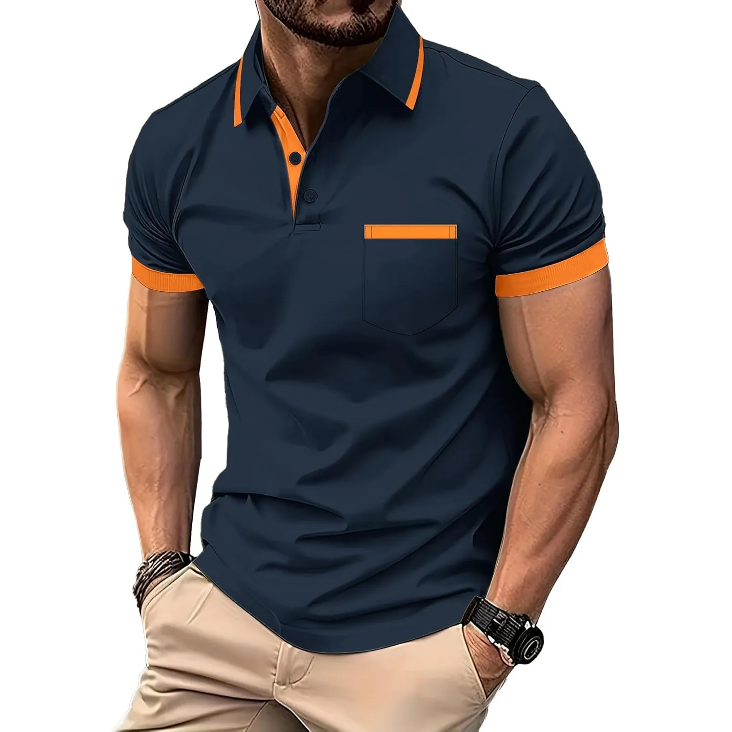 zitysport Poloshirt Herren Kurzarm Shirt Atmungsaktives Golf Polo Shirt Männer Sommer Shirts Sport Basic Slim Fit Tshir…