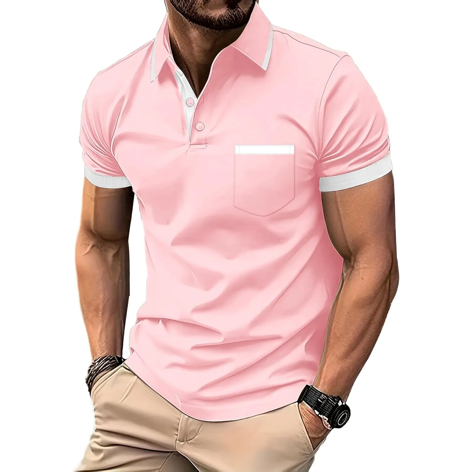 zitysport Poloshirt Herren Kurzarm Shirt Atmungsaktives Golf Polo Shirt Männer Sommer Shirts Sport Basic Slim Fit Tshir…