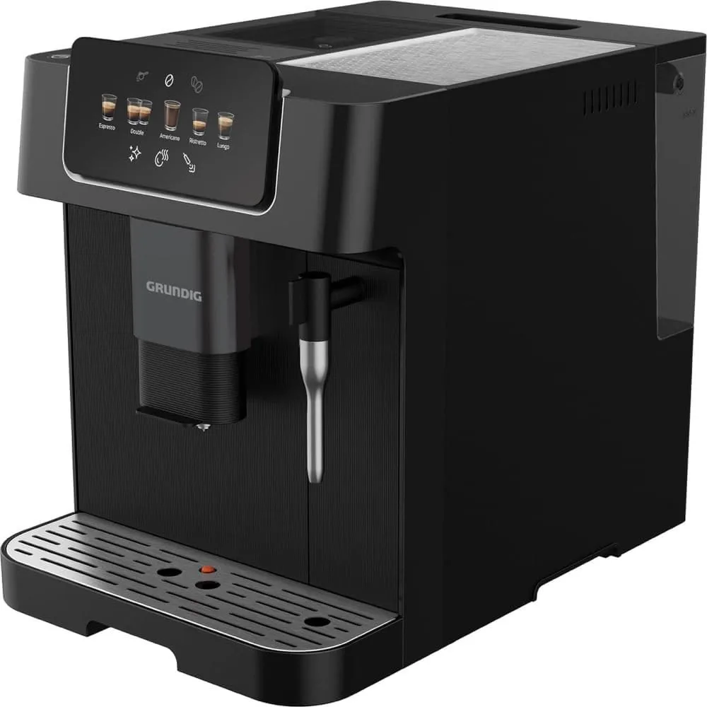 Grundig - KVA 6230 Kaffeevollautomat - 19 Bar Pumpendruck - 13-stufiges Edelstahl-Mahlwerk - Milchaufschäumdüse - 2L Wa…