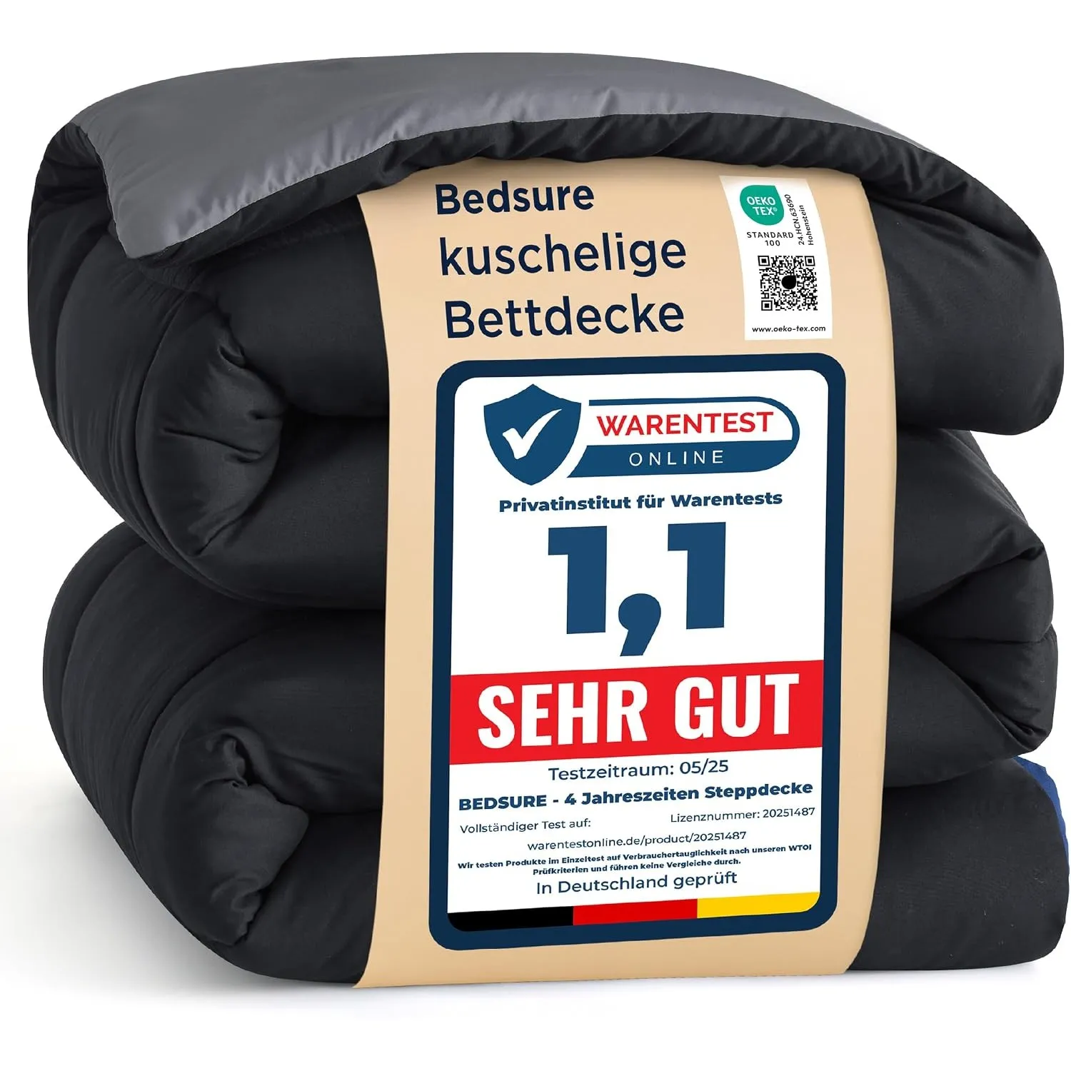 BEDSURE Bettdecke Ohne Bezug 200x200 - Bettdecke mit Integriertem Bezug