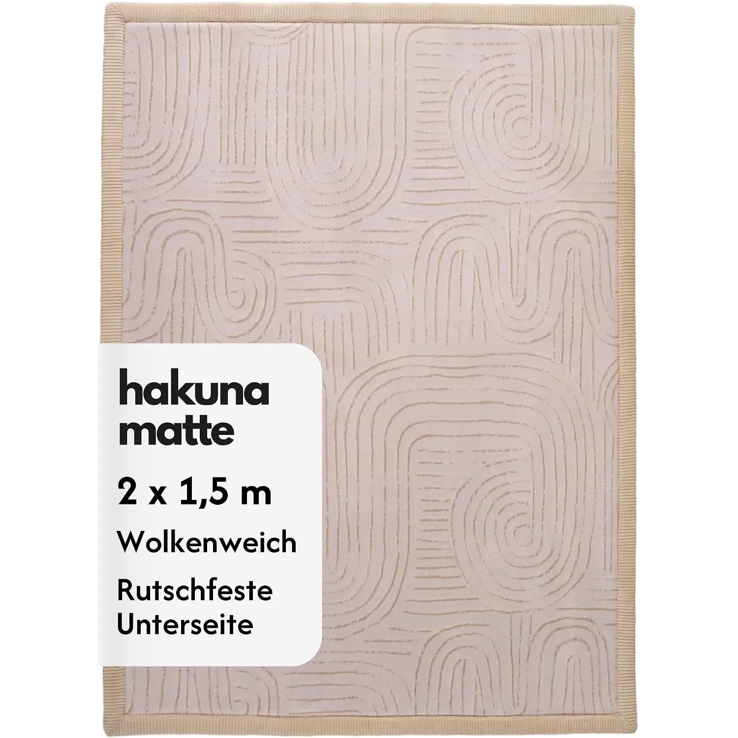 Hakuna Matte Wolkenweiche Spielmatte Baby 200x150x2,5cm, Zan Garten