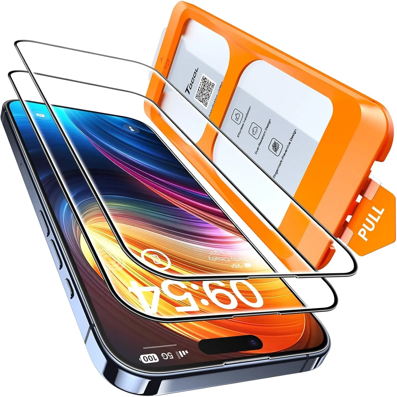 TOCOL für iPhone 15 Pro Max für Panzerglas 6,7 Zoll, Einfache Montage