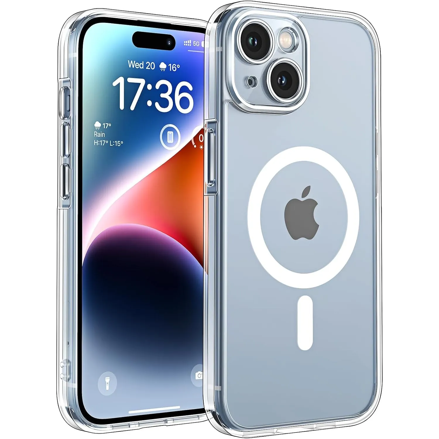 TOCOL für iPhone 14 Hülle, Kompatibel mit MagSafe, Transparent