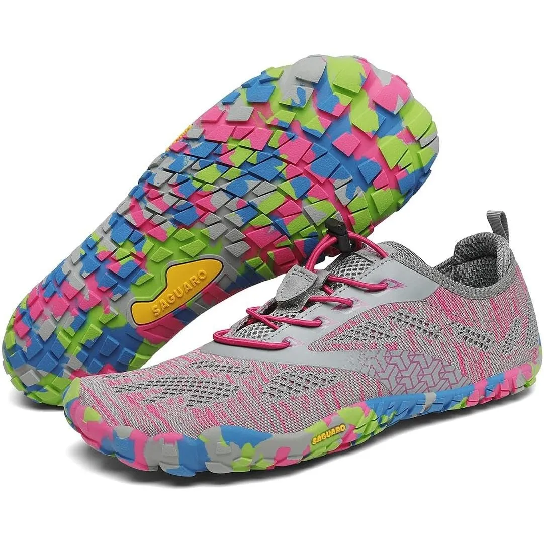 SAGUARO Unisex Barfußschuhe mit Breiter Zehenbox und Zero-Drop Solhe - Weich rutschfest Atmungsaktiv