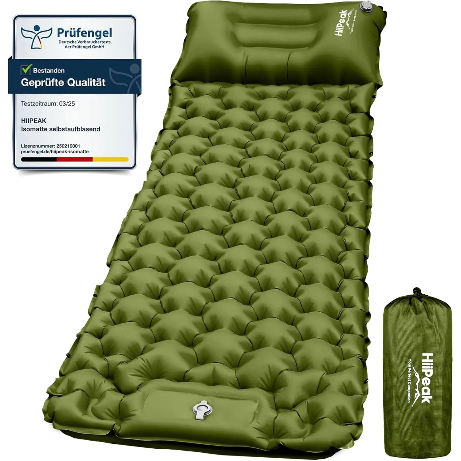 HiiPeak Isomatte Ultraleicht hoch Camping matratze mit integrierten kopfkissen Outdoor luftmatratze schlafmatte kleines…
