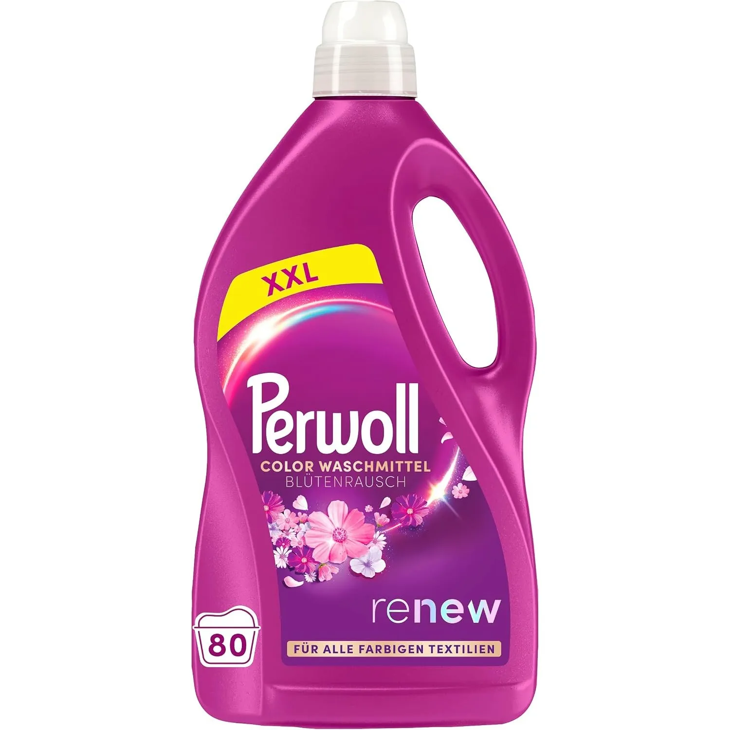 Perwoll Blütenrausch Waschmittel (80 Waschladungen), Feinwaschmittel reinigt sanft und erneuert Farben und Fasern, für …