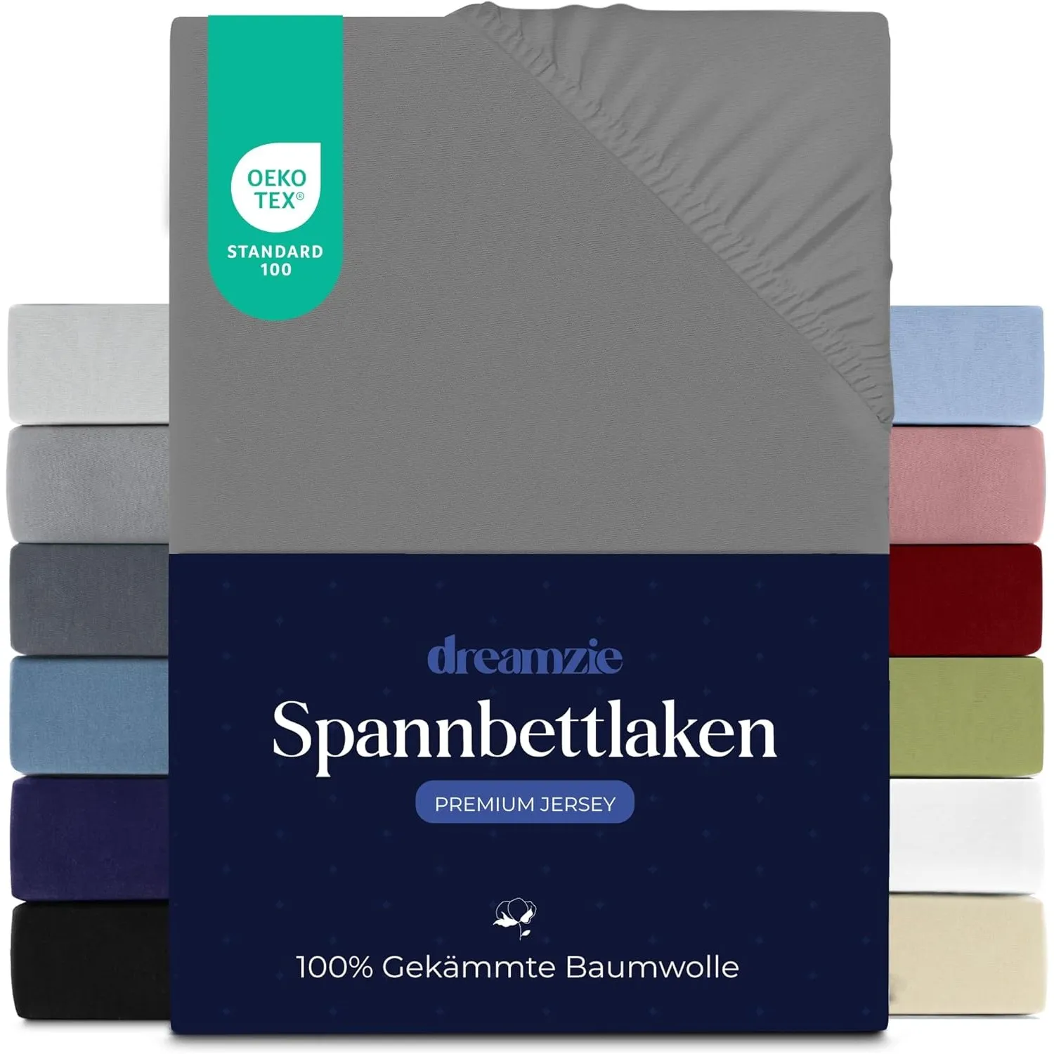 Dreamzie - Spannbettlaken - 200x200cm - 100% Gekämmte Baumwolle - Jersey