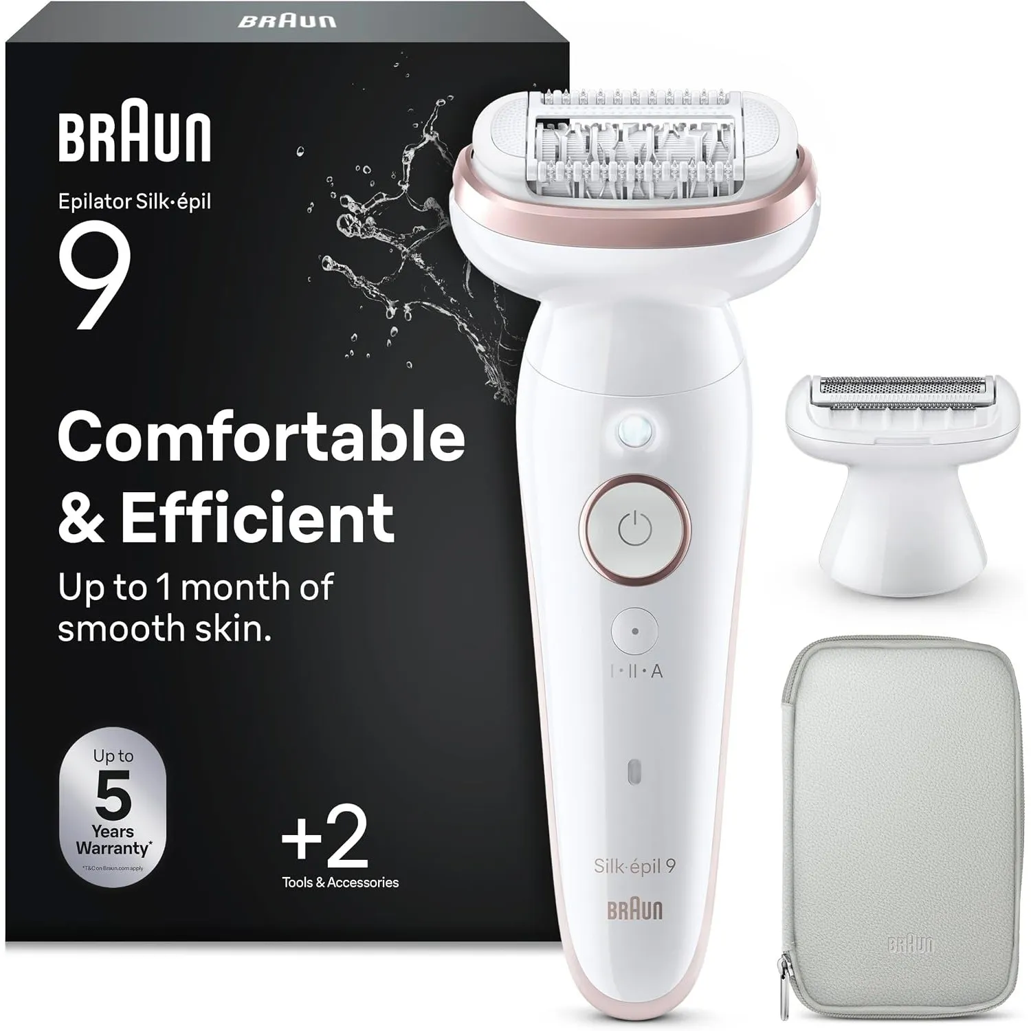 Braun Silk-épil 9 Epilierer Damen mit Schwenkbarem Kopf für Eine Einfache Haarentfernung, Wet&Dry, Langanhaltend Glatte…