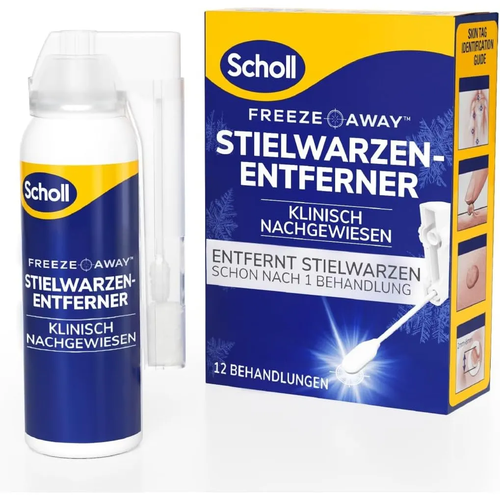 Scholl Freeze Away Stielwarzen-Entferner-Set, entfernt Hautanhängsel in 1 Behandlung, Stielwarzenentfernung an Hals Bru…
