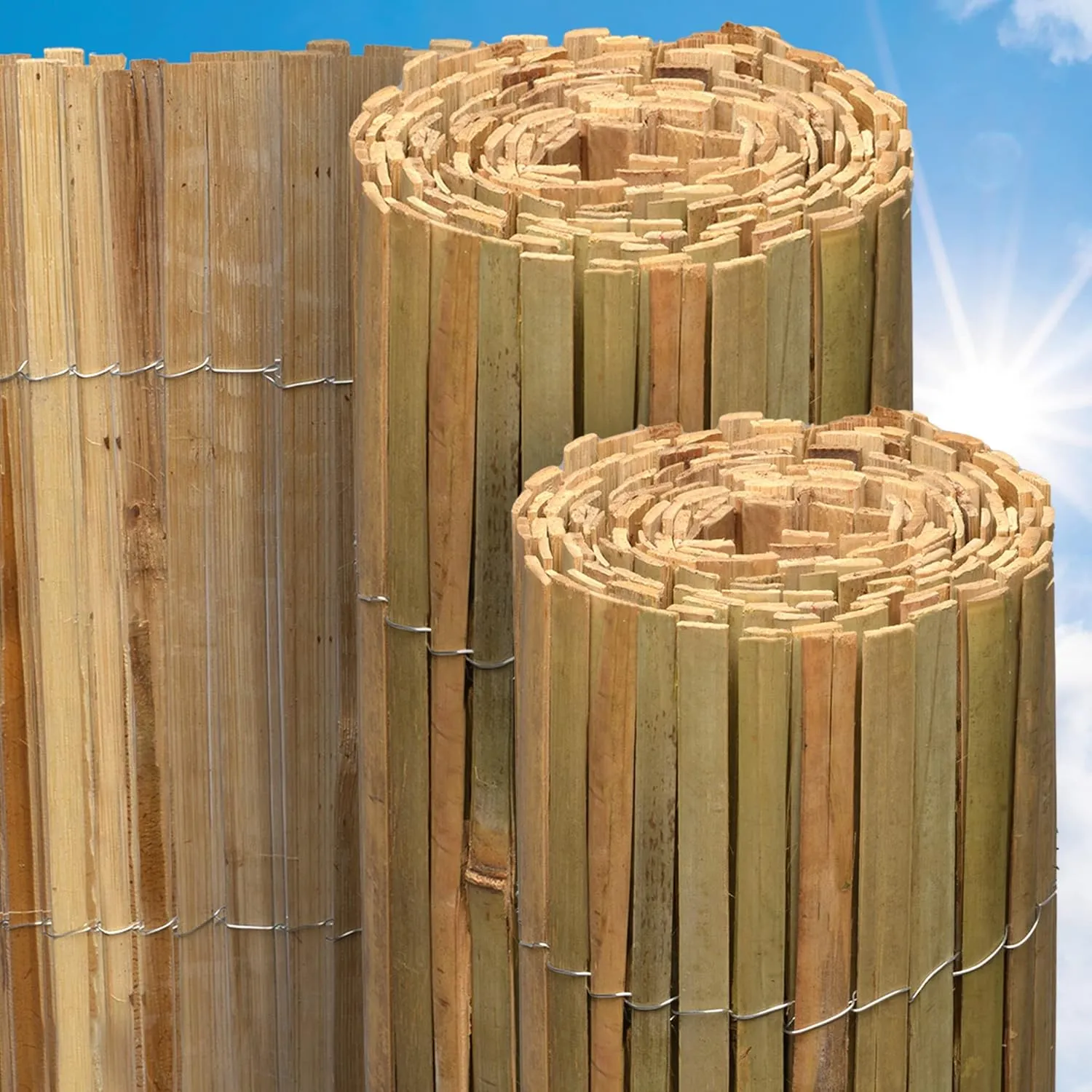 Sol Royal Bambus Sichtschutz 90 hoch – FSC® Balkon Sichtschutz Garten Bambusmatte als Wind- & Blickschutz für Garten Za…