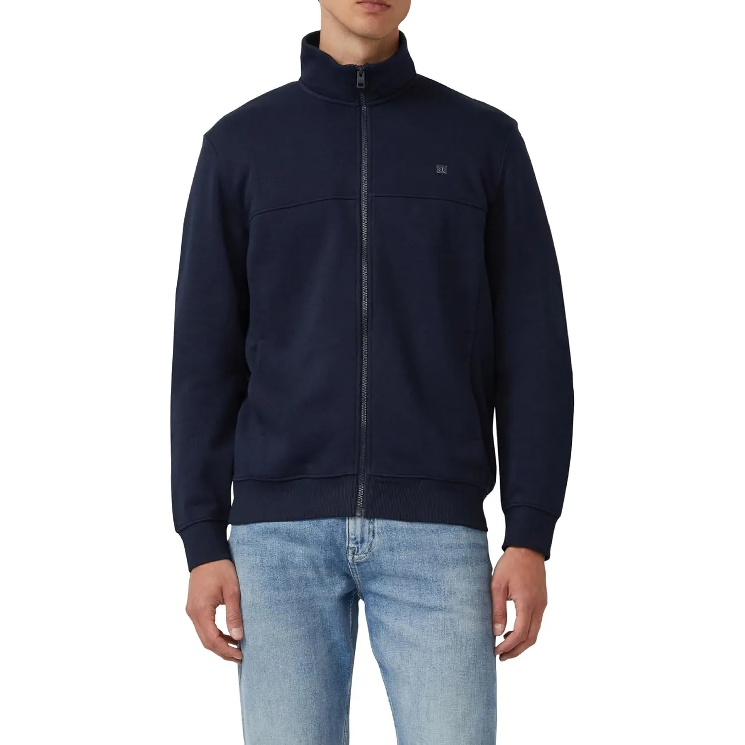 s.Oliver Sweatjacke mit Stehkragen und Eingrifftaschen