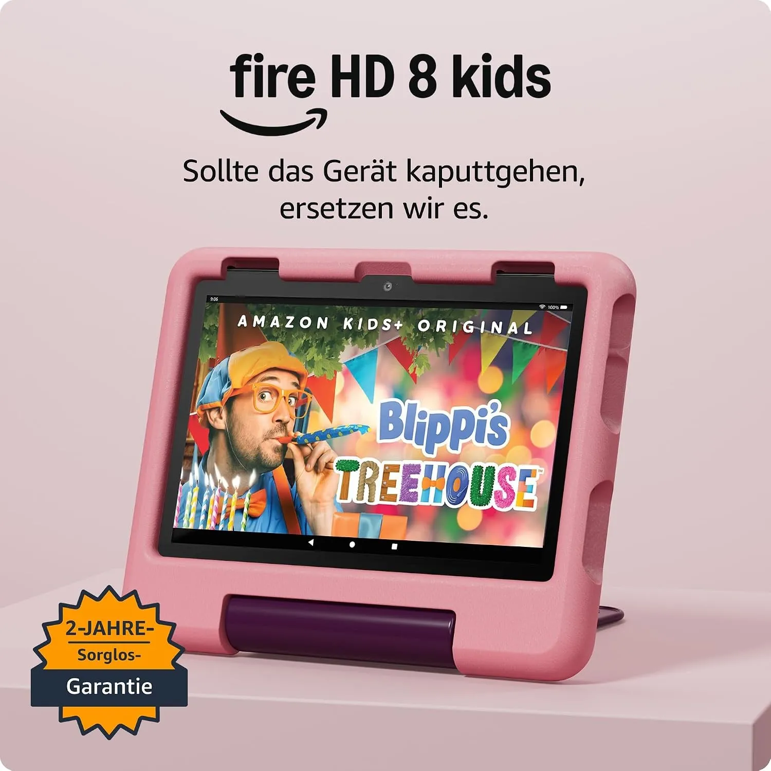 Amazon Fire HD 8 Kids-Tablet (Neueste Generation), für Kinder von 3-7 J. | 3 GB RAM, werbefreie Inhalte, integrierte Ki…