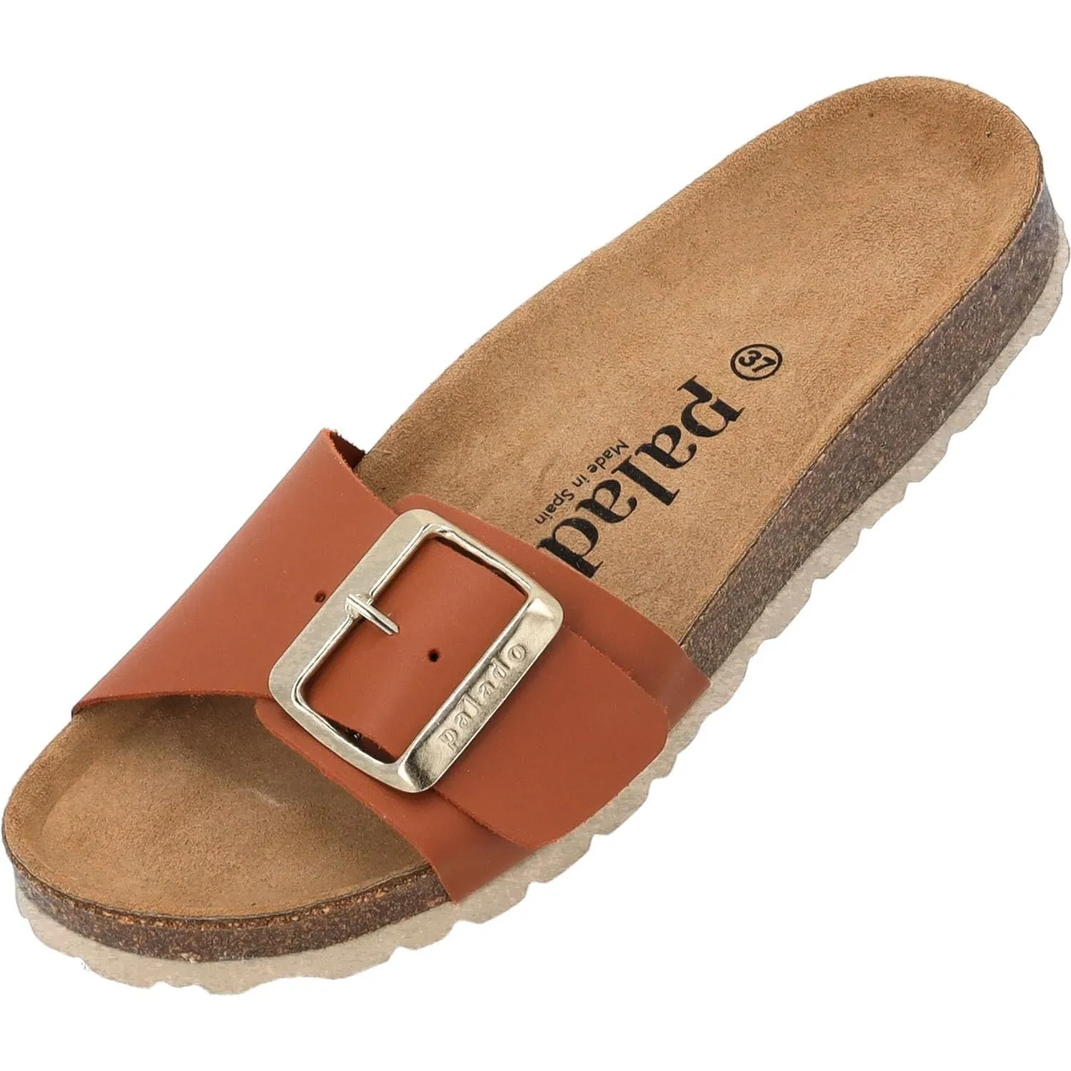 Palado Pantoletten Damen Malta EGS Matt – bequeme Sandalen Made in Spain - Hausschuhe mit dämpfendem Kork-Fußbett - mod…