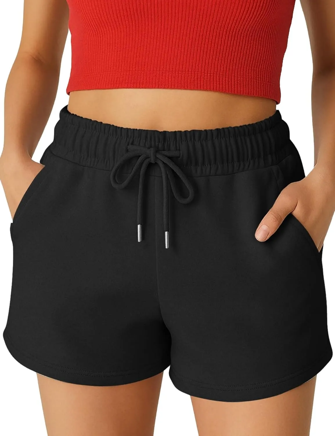 ROSS CAMP Kurze Hose Damen – Shorts Damen Sommer, Kurze Sporthose Laufshorts, Trainingshose Women Hosen Kurz Laufhose