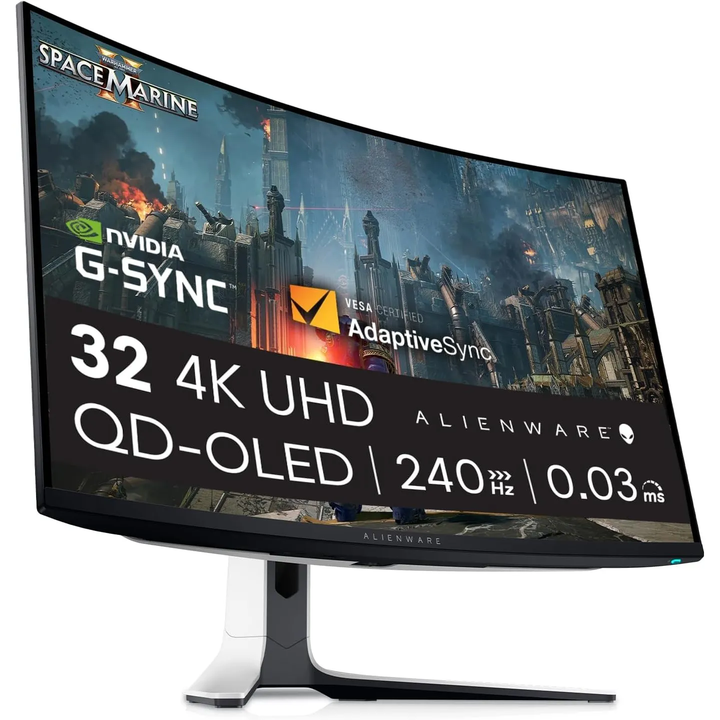 Alienware 32 Gaming Monitor - AW3225QF, 4K UHD (3840x2160), 240Hz, QD OLED