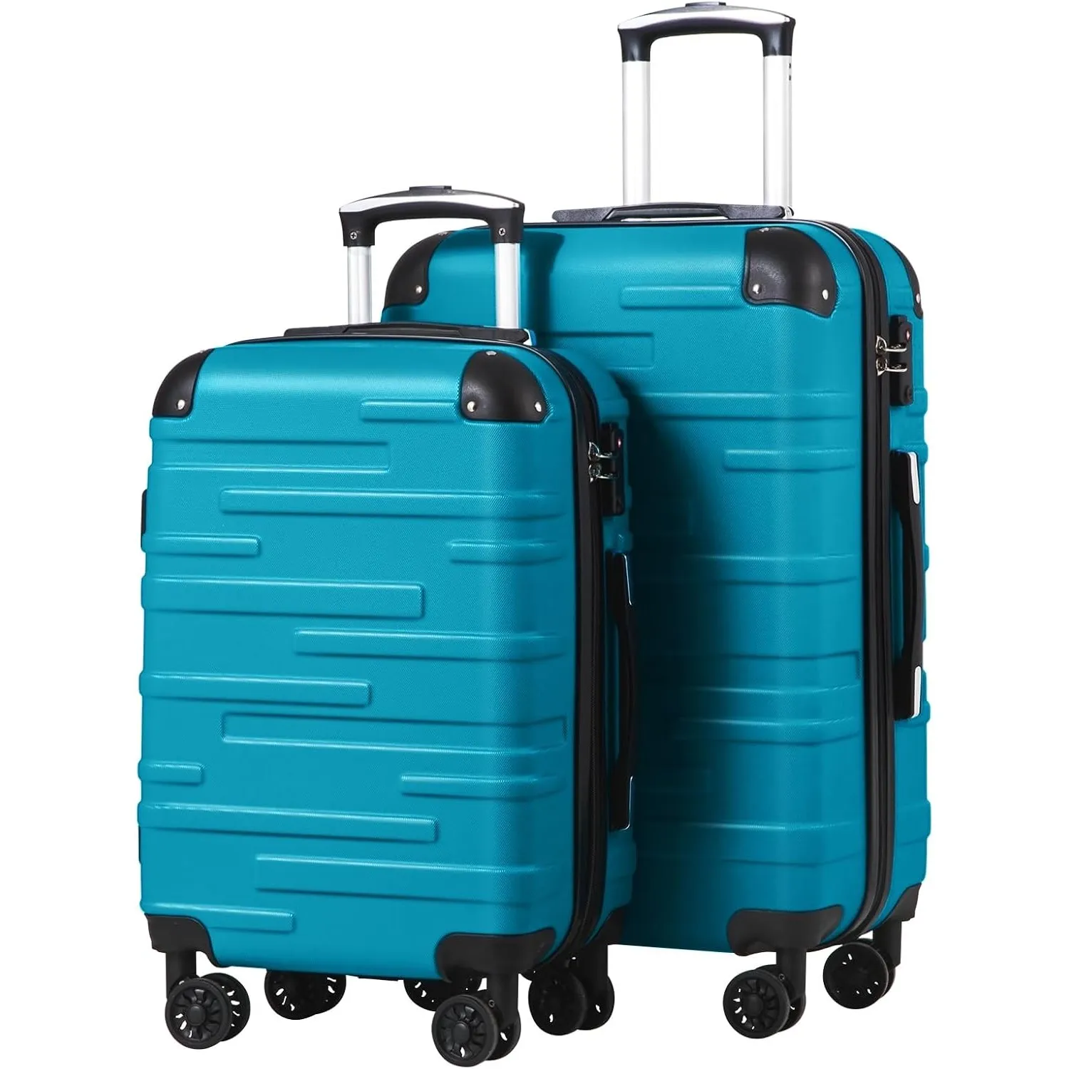 COOLIFE 2-TLG Kofferset, M+L, leicht Reisekoffer mit TSA, ABS-Hartschale
